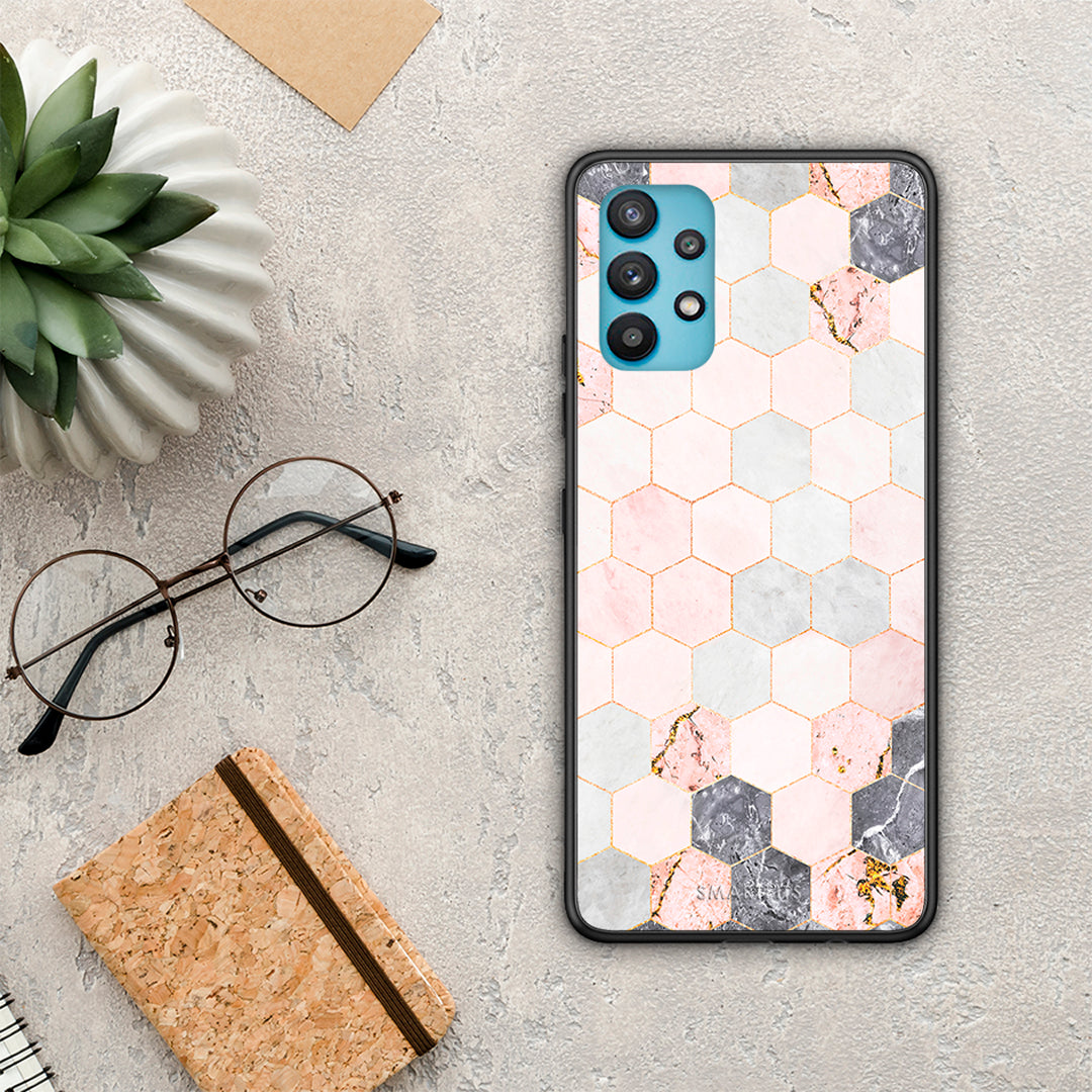 Marble Hexagon Pink - Samsung Galaxy A32 5G θήκη