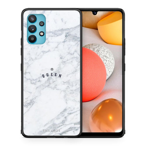 Θήκη Samsung Galaxy A32 5G  Queen Marble από τη Smartfits με σχέδιο στο πίσω μέρος και μαύρο περίβλημα | Samsung Galaxy A32 5G  Queen Marble case with colorful back and black bezels