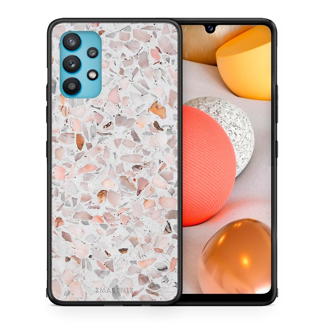 Θήκη Samsung Galaxy A32 5G  Marble Terrazzo από τη Smartfits με σχέδιο στο πίσω μέρος και μαύρο περίβλημα | Samsung Galaxy A32 5G  Marble Terrazzo case with colorful back and black bezels