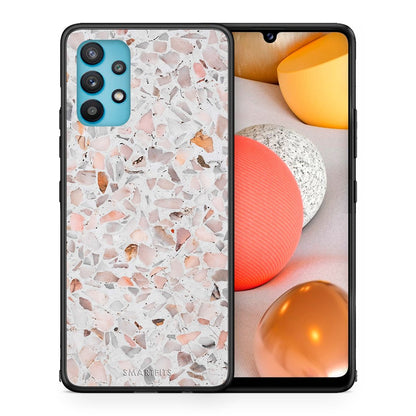 Θήκη Samsung Galaxy A32 5G  Marble Terrazzo από τη Smartfits με σχέδιο στο πίσω μέρος και μαύρο περίβλημα | Samsung Galaxy A32 5G  Marble Terrazzo case with colorful back and black bezels