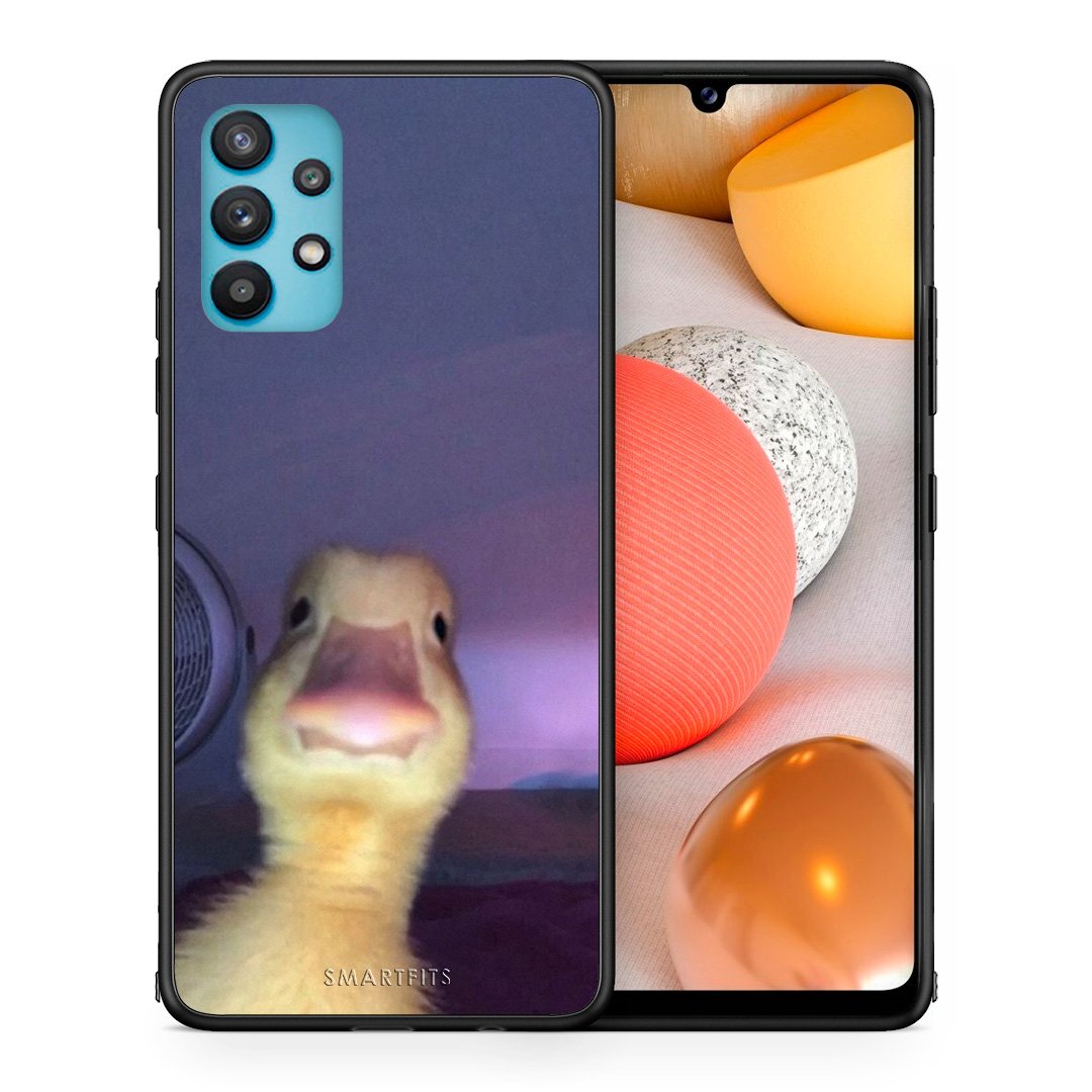 Θήκη Samsung Galaxy A32 5G  Meme Duck από τη Smartfits με σχέδιο στο πίσω μέρος και μαύρο περίβλημα | Samsung Galaxy A32 5G  Meme Duck case with colorful back and black bezels