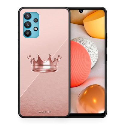 Θήκη Samsung Galaxy A32 5G  Crown Minimal από τη Smartfits με σχέδιο στο πίσω μέρος και μαύρο περίβλημα | Samsung Galaxy A32 5G  Crown Minimal case with colorful back and black bezels