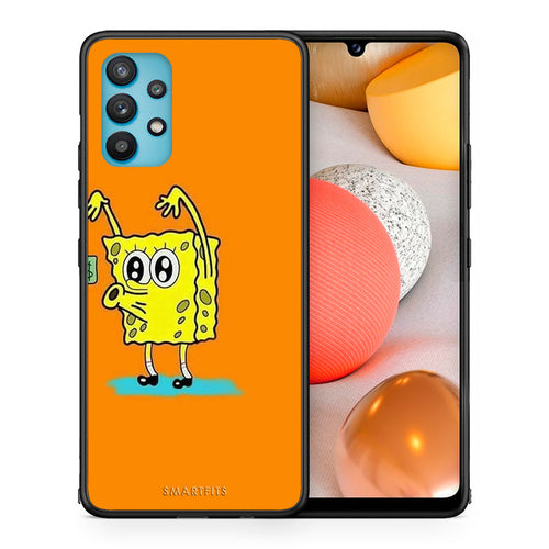 Θήκη Αγίου Βαλεντίνου Samsung Galaxy A32 5G No Money 2 από τη Smartfits με σχέδιο στο πίσω μέρος και μαύρο περίβλημα | Samsung Galaxy A32 5G No Money 2 case with colorful back and black bezels