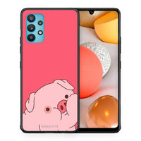 Thumbnail for Θήκη Αγίου Βαλεντίνου Samsung Galaxy A32 5G Pig Love 1 από τη Smartfits με σχέδιο στο πίσω μέρος και μαύρο περίβλημα | Samsung Galaxy A32 5G Pig Love 1 case with colorful back and black bezels