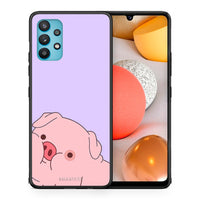 Thumbnail for Θήκη Αγίου Βαλεντίνου Samsung Galaxy A32 5G Pig Love 2 από τη Smartfits με σχέδιο στο πίσω μέρος και μαύρο περίβλημα | Samsung Galaxy A32 5G Pig Love 2 case with colorful back and black bezels