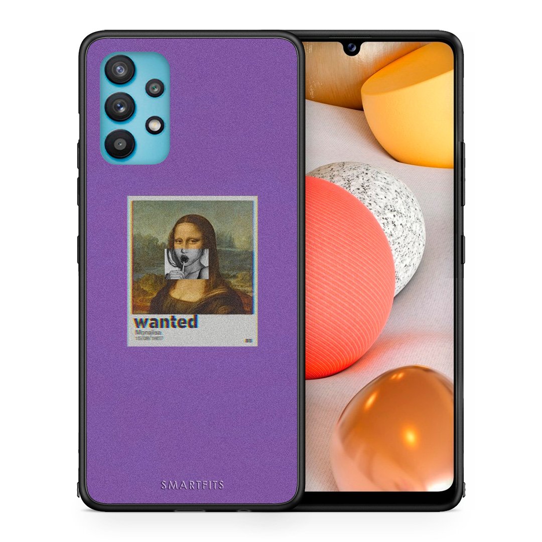 Θήκη Samsung Galaxy A32 5G  Monalisa Popart από τη Smartfits με σχέδιο στο πίσω μέρος και μαύρο περίβλημα | Samsung Galaxy A32 5G  Monalisa Popart case with colorful back and black bezels