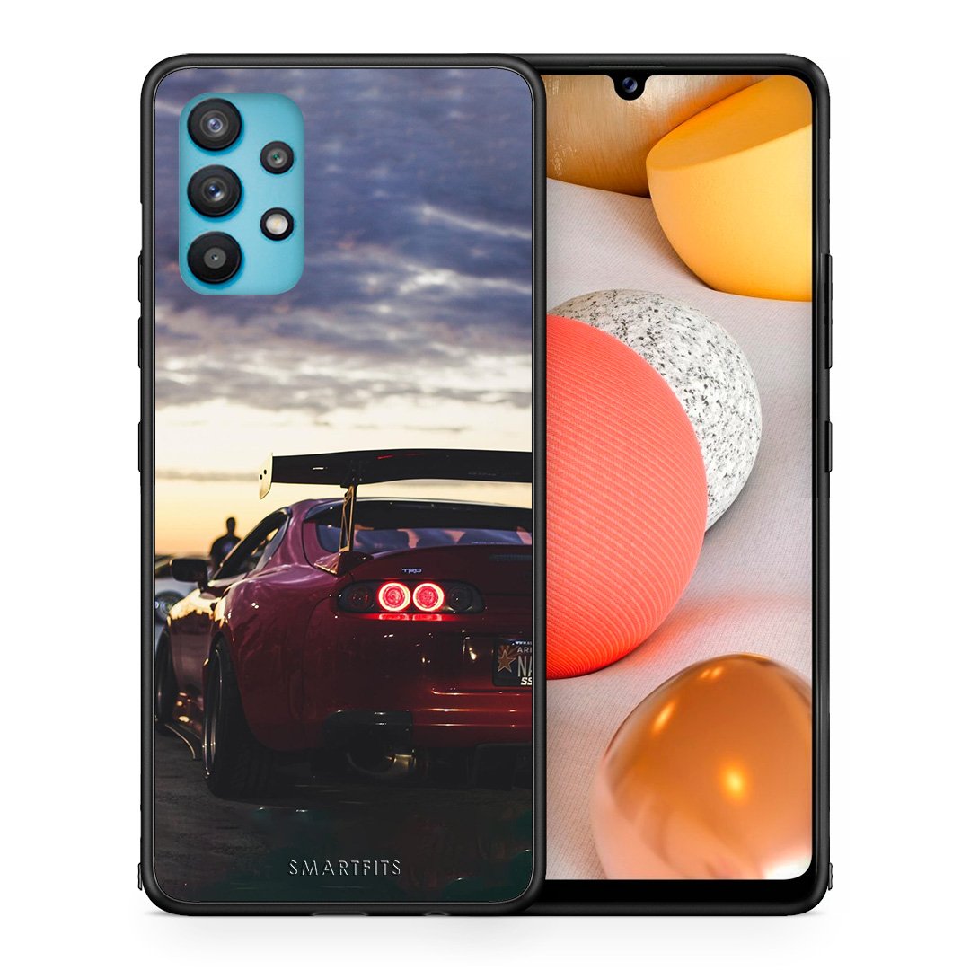 Θήκη Samsung Galaxy A32 5G  Racing Supra από τη Smartfits με σχέδιο στο πίσω μέρος και μαύρο περίβλημα | Samsung Galaxy A32 5G  Racing Supra case with colorful back and black bezels