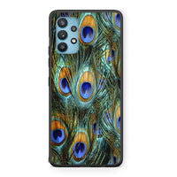 Thumbnail for Samsung Galaxy A32 5G  Real Peacock Feathers θήκη από τη Smartfits με σχέδιο στο πίσω μέρος και μαύρο περίβλημα | Smartphone case with colorful back and black bezels by Smartfits