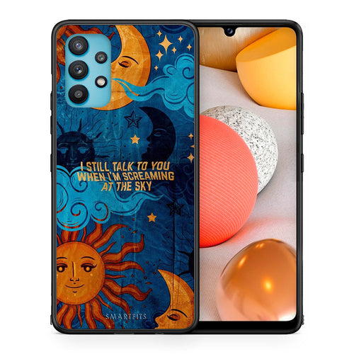 Θήκη Samsung Galaxy A32 5G  Screaming Sky από τη Smartfits με σχέδιο στο πίσω μέρος και μαύρο περίβλημα | Samsung Galaxy A32 5G  Screaming Sky case with colorful back and black bezels