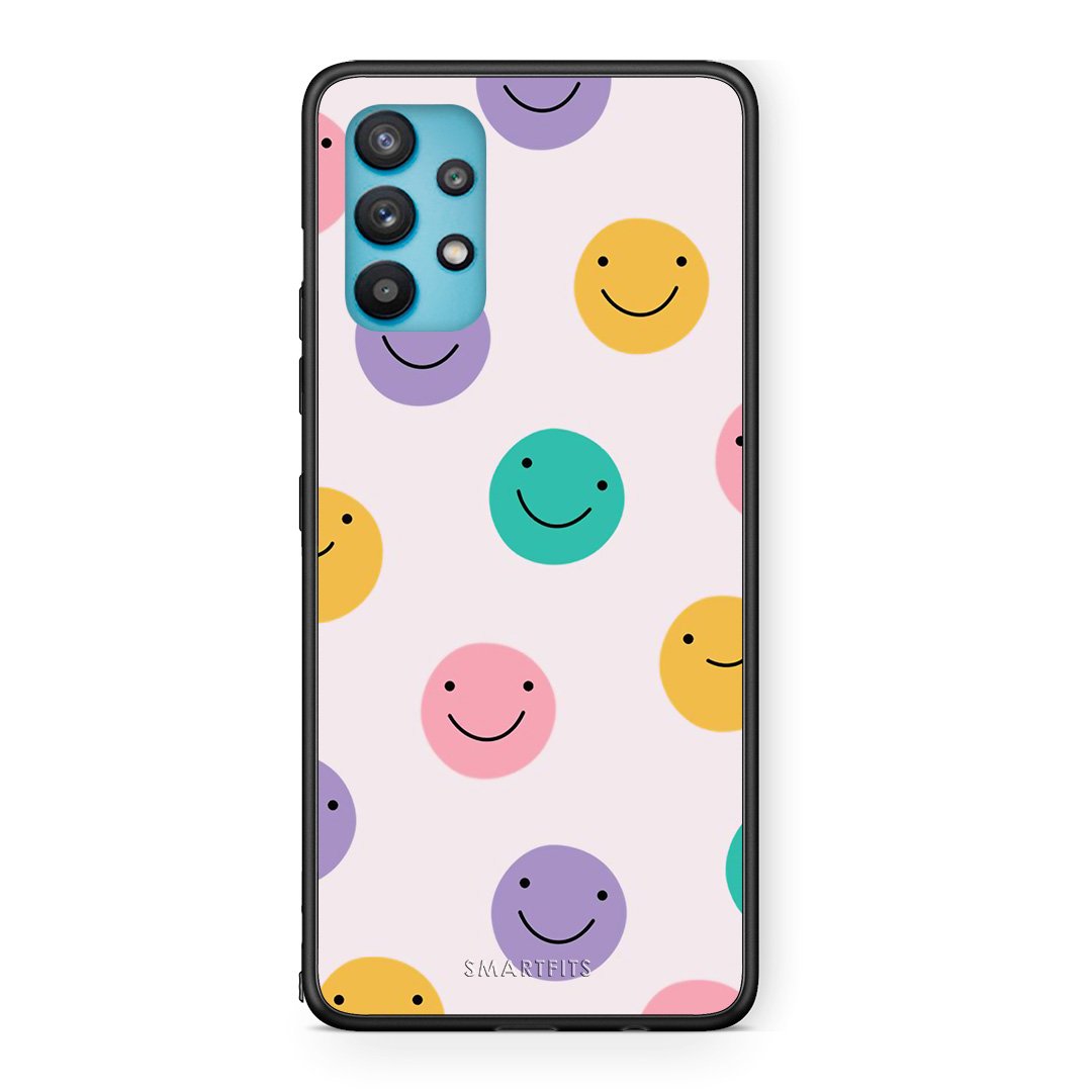 Samsung Galaxy A32 5G  Smiley Faces θήκη από τη Smartfits με σχέδιο στο πίσω μέρος και μαύρο περίβλημα | Smartphone case with colorful back and black bezels by Smartfits