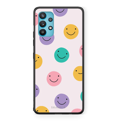 Samsung Galaxy A32 5G  Smiley Faces θήκη από τη Smartfits με σχέδιο στο πίσω μέρος και μαύρο περίβλημα | Smartphone case with colorful back and black bezels by Smartfits
