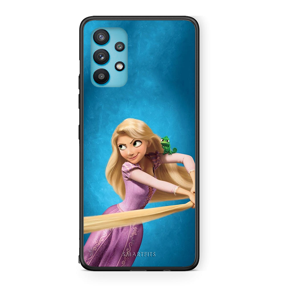 Samsung Galaxy A32 5G Tangled 2 Θήκη Αγίου Βαλεντίνου από τη Smartfits με σχέδιο στο πίσω μέρος και μαύρο περίβλημα | Smartphone case with colorful back and black bezels by Smartfits