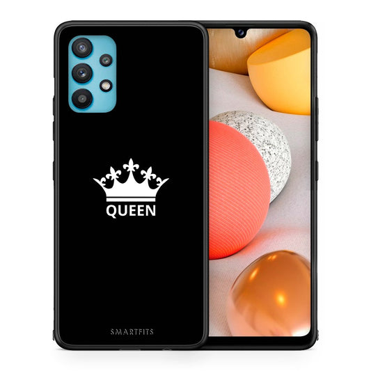 Θήκη Samsung Galaxy A32 5G  Queen Valentine από τη Smartfits με σχέδιο στο πίσω μέρος και μαύρο περίβλημα | Samsung Galaxy A32 5G  Queen Valentine case with colorful back and black bezels