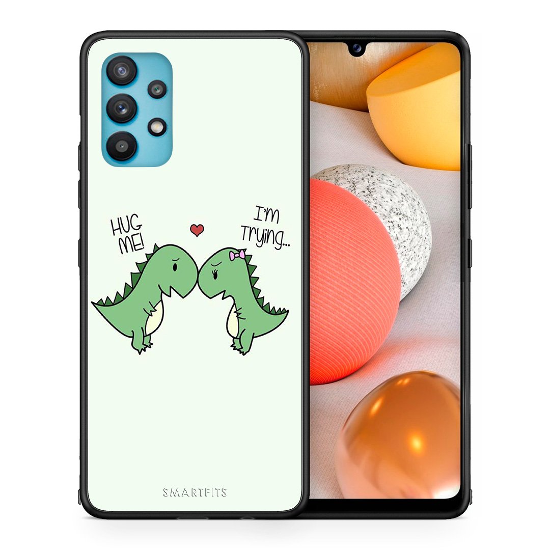 Θήκη Samsung Galaxy A32 5G  Rex Valentine από τη Smartfits με σχέδιο στο πίσω μέρος και μαύρο περίβλημα | Samsung Galaxy A32 5G  Rex Valentine case with colorful back and black bezels