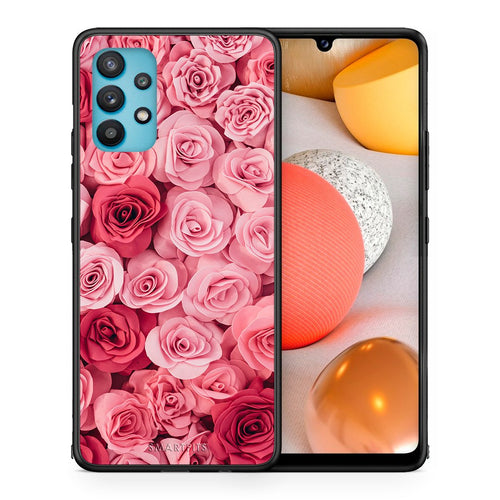 Θήκη Samsung Galaxy A32 5G  RoseGarden Valentine από τη Smartfits με σχέδιο στο πίσω μέρος και μαύρο περίβλημα | Samsung Galaxy A32 5G  RoseGarden Valentine case with colorful back and black bezels