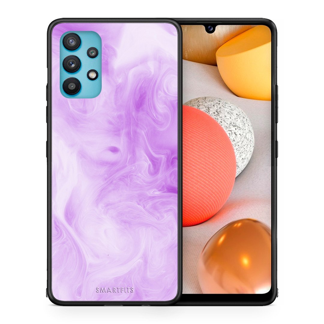 Θήκη Samsung Galaxy A32 5G  Lavender Watercolor από τη Smartfits με σχέδιο στο πίσω μέρος και μαύρο περίβλημα | Samsung Galaxy A32 5G  Lavender Watercolor case with colorful back and black bezels