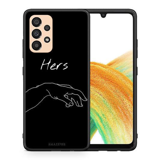 Θήκη Αγίου Βαλεντίνου Samsung A33 5G Aeshetic Love 1 από τη Smartfits με σχέδιο στο πίσω μέρος και μαύρο περίβλημα | Samsung A33 5G Aeshetic Love 1 case with colorful back and black bezels