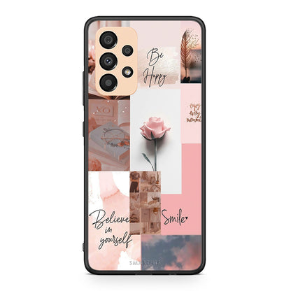 Samsung A33 5G Aesthetic Collage θήκη από τη Smartfits με σχέδιο στο πίσω μέρος και μαύρο περίβλημα | Smartphone case with colorful back and black bezels by Smartfits
