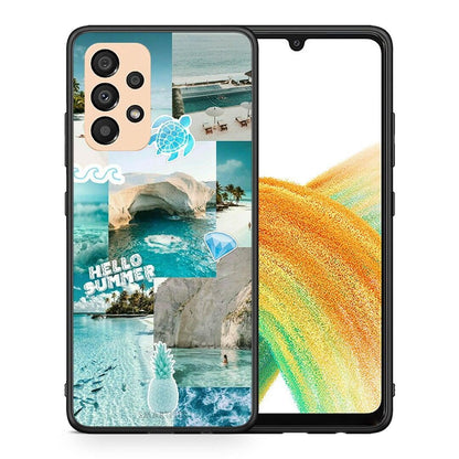 Θήκη Samsung A33 5G Aesthetic Summer από τη Smartfits με σχέδιο στο πίσω μέρος και μαύρο περίβλημα | Samsung A33 5G Aesthetic Summer case with colorful back and black bezels