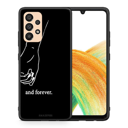 Θήκη Αγίου Βαλεντίνου Samsung A33 5G Always & Forever 2 από τη Smartfits με σχέδιο στο πίσω μέρος και μαύρο περίβλημα | Samsung A33 5G Always & Forever 2 case with colorful back and black bezels