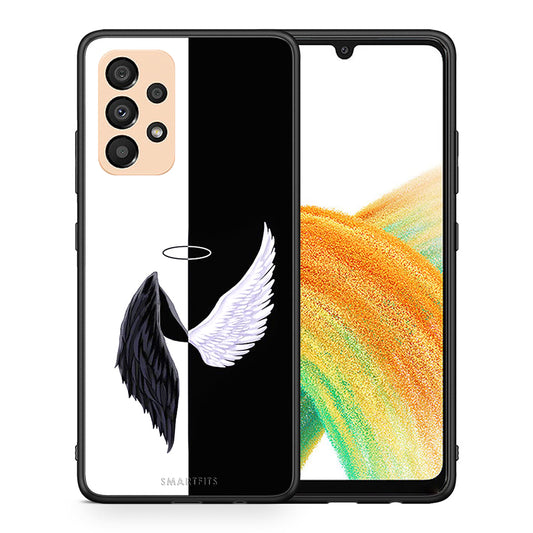 Θήκη Samsung A33 5G Angels Demons από τη Smartfits με σχέδιο στο πίσω μέρος και μαύρο περίβλημα | Samsung A33 5G Angels Demons case with colorful back and black bezels