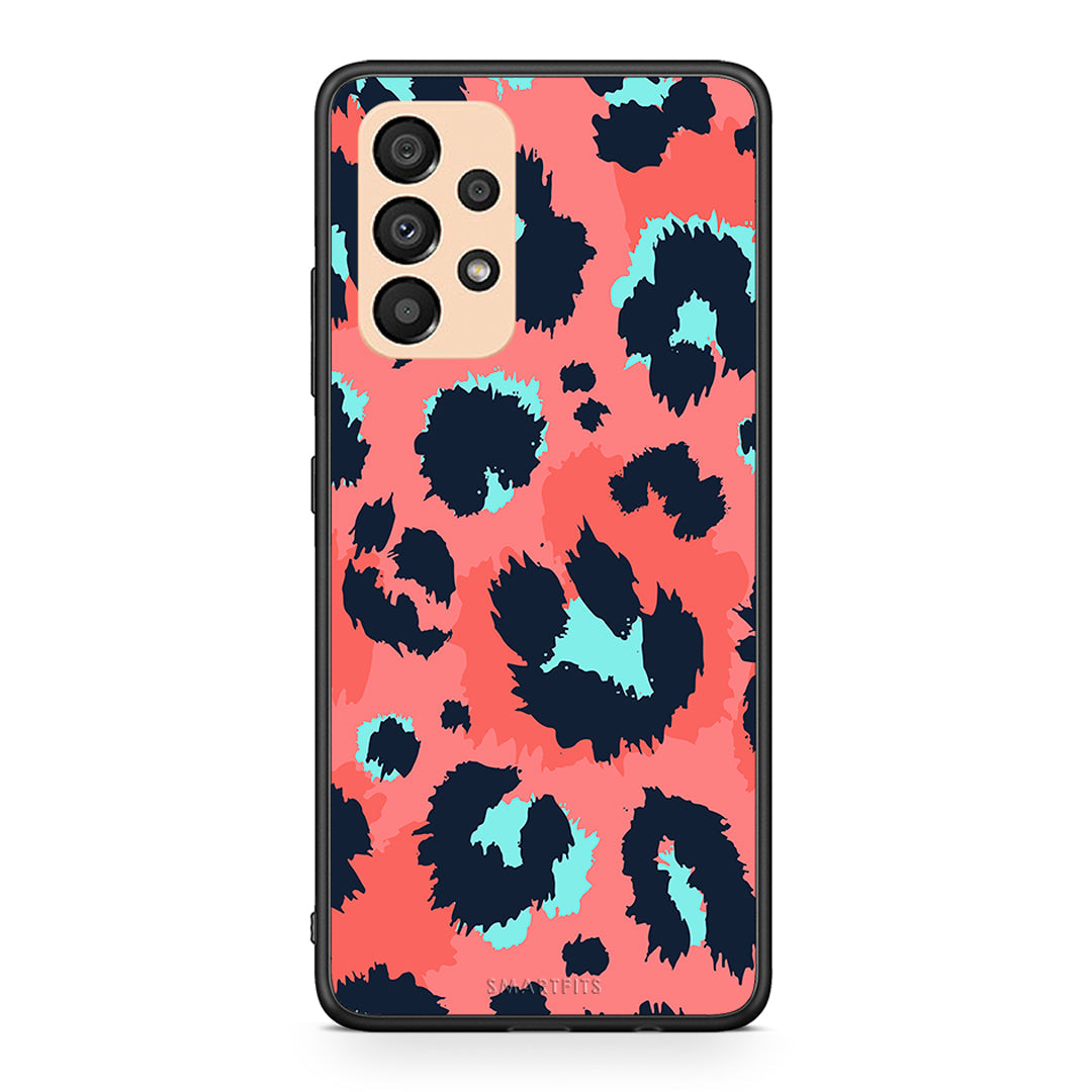 22 - Samsung A33 5G Pink Leopard Animal case, cover, bumper