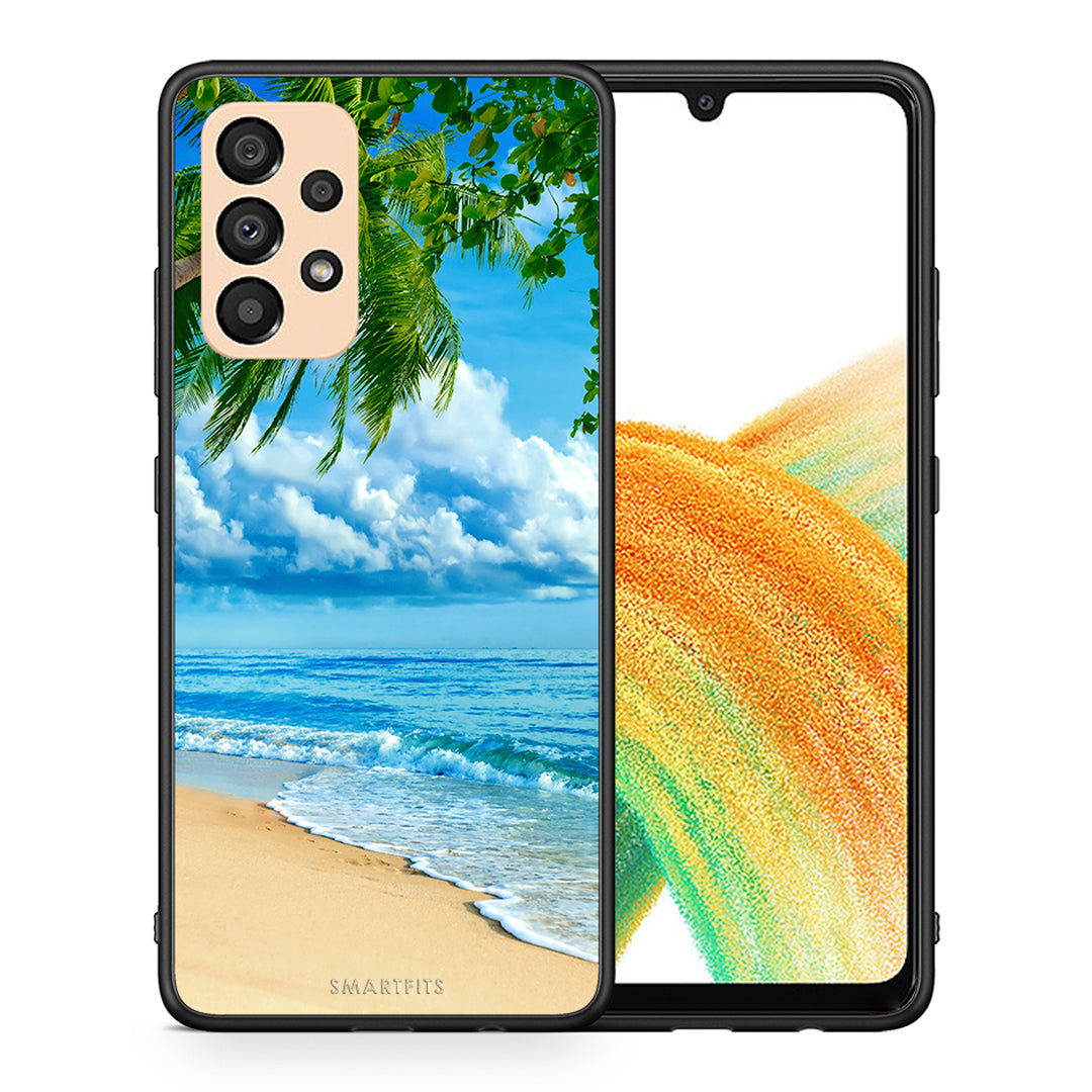 Θήκη Samsung A33 5G Beautiful Beach από τη Smartfits με σχέδιο στο πίσω μέρος και μαύρο περίβλημα | Samsung A33 5G Beautiful Beach case with colorful back and black bezels