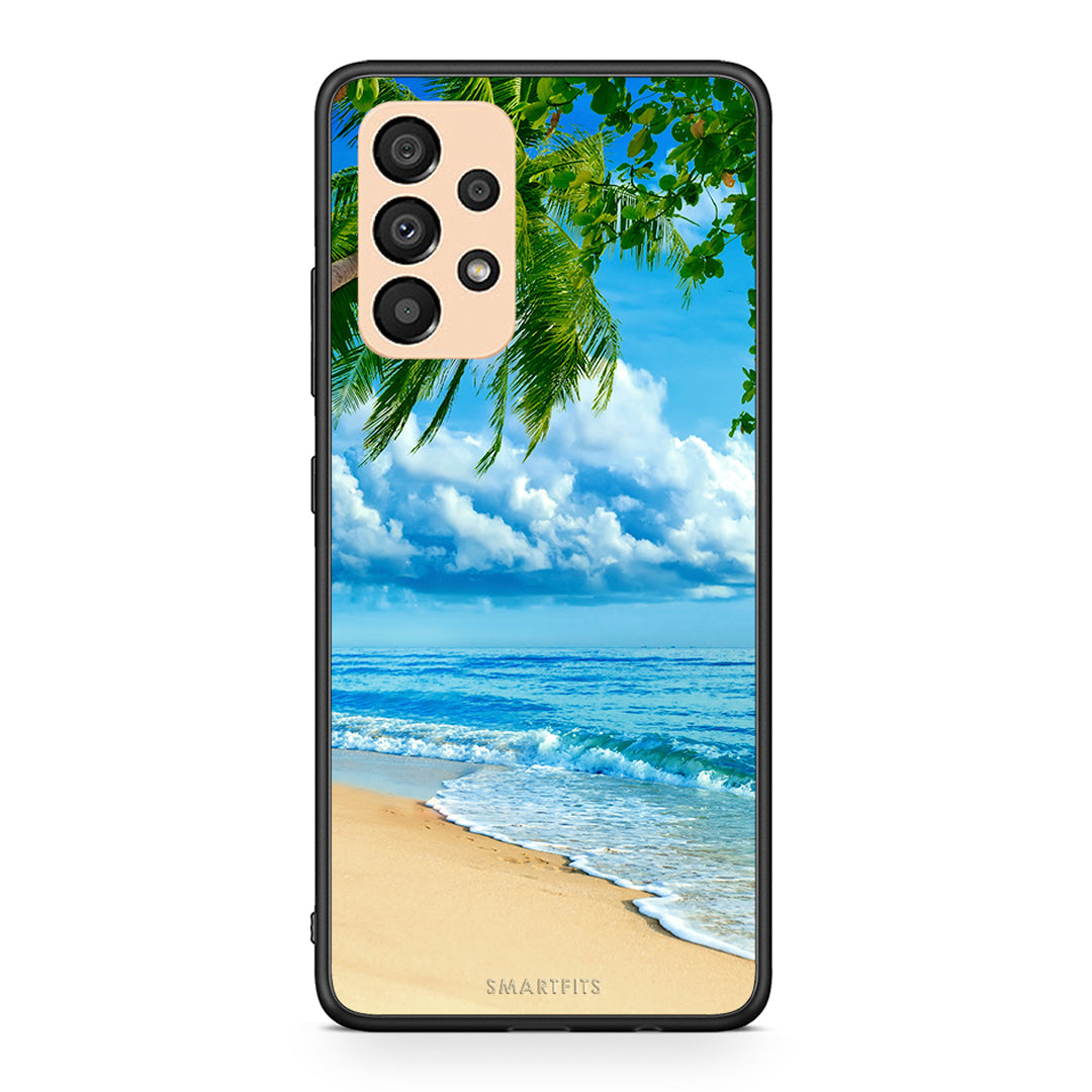 Samsung A33 5G Beautiful Beach θήκη από τη Smartfits με σχέδιο στο πίσω μέρος και μαύρο περίβλημα | Smartphone case with colorful back and black bezels by Smartfits