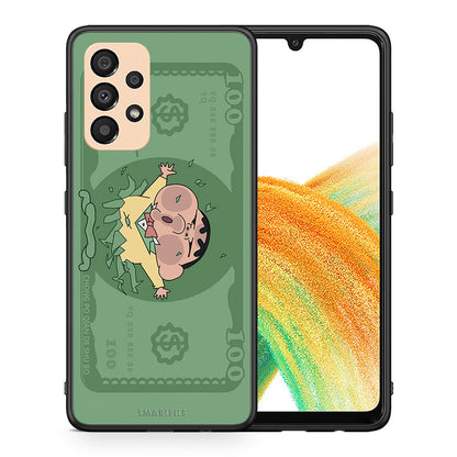 Θήκη Αγίου Βαλεντίνου Samsung A33 5G Big Money από τη Smartfits με σχέδιο στο πίσω μέρος και μαύρο περίβλημα | Samsung A33 5G Big Money case with colorful back and black bezels