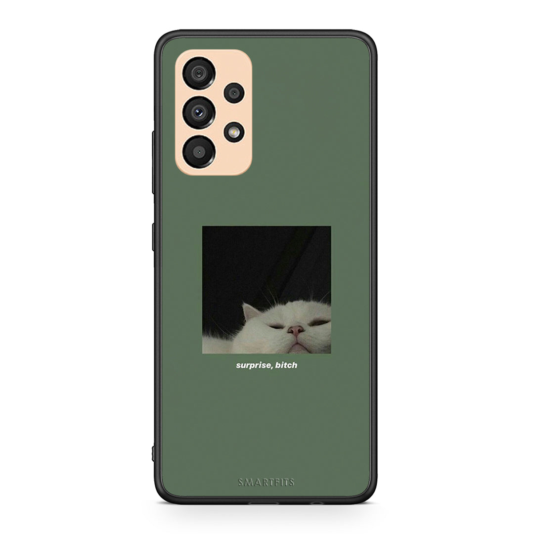 Samsung A33 5G Bitch Surprise θήκη από τη Smartfits με σχέδιο στο πίσω μέρος και μαύρο περίβλημα | Smartphone case with colorful back and black bezels by Smartfits