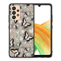 Thumbnail for Θήκη Samsung A33 5G Butterflies Boho από τη Smartfits με σχέδιο στο πίσω μέρος και μαύρο περίβλημα | Samsung A33 5G Butterflies Boho case with colorful back and black bezels