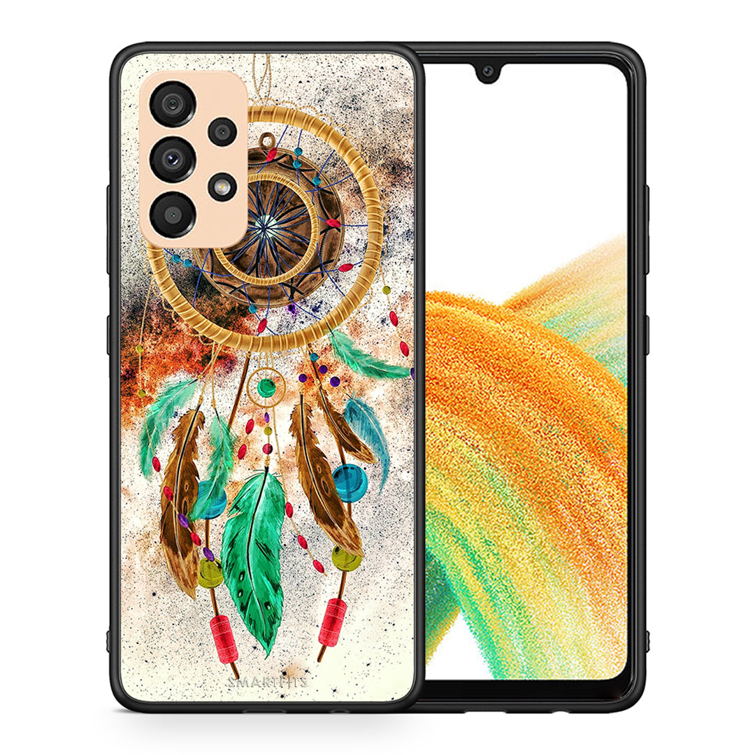 Θήκη Samsung A33 5G DreamCatcher Boho από τη Smartfits με σχέδιο στο πίσω μέρος και μαύρο περίβλημα | Samsung A33 5G DreamCatcher Boho case with colorful back and black bezels