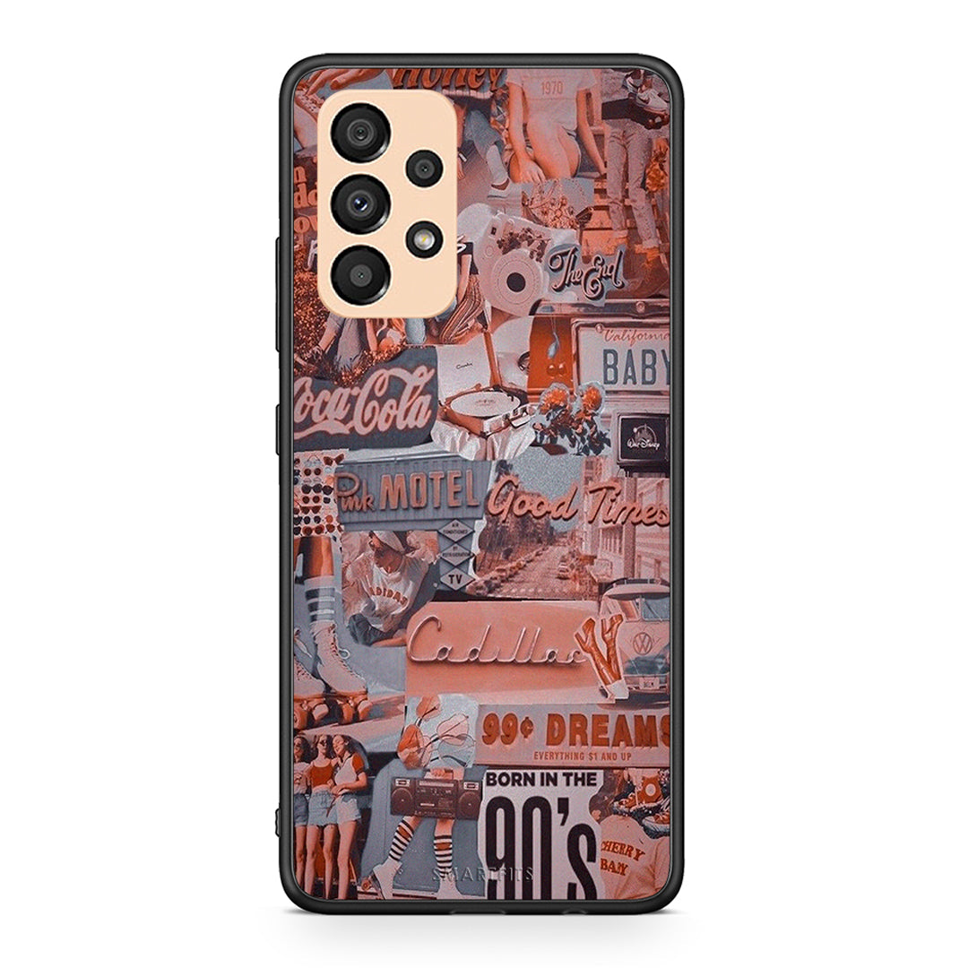 Samsung A33 5G Born In 90s θήκη από τη Smartfits με σχέδιο στο πίσω μέρος και μαύρο περίβλημα | Smartphone case with colorful back and black bezels by Smartfits