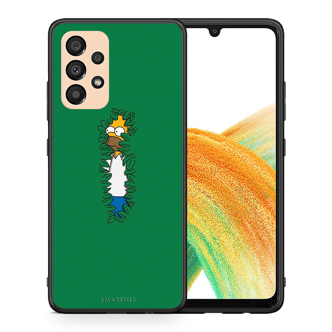 Θήκη Αγίου Βαλεντίνου Samsung A33 5G Bush Man από τη Smartfits με σχέδιο στο πίσω μέρος και μαύρο περίβλημα | Samsung A33 5G Bush Man case with colorful back and black bezels