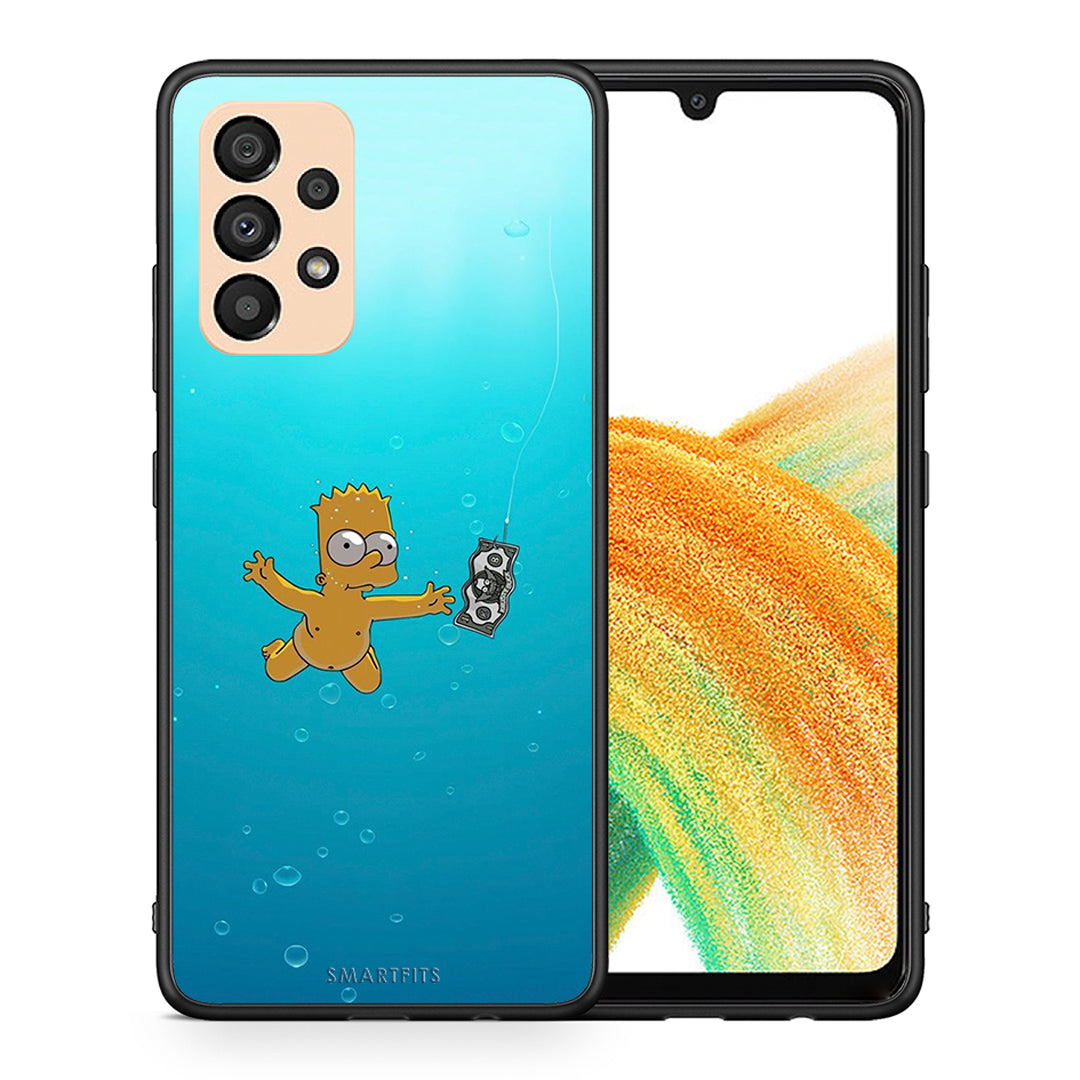 Θήκη Samsung A33 5G Chasing Money από τη Smartfits με σχέδιο στο πίσω μέρος και μαύρο περίβλημα | Samsung A33 5G Chasing Money case with colorful back and black bezels