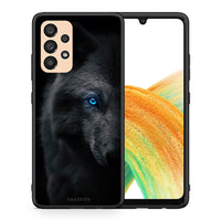 Thumbnail for Θήκη Samsung A33 5G Dark Wolf από τη Smartfits με σχέδιο στο πίσω μέρος και μαύρο περίβλημα | Samsung A33 5G Dark Wolf case with colorful back and black bezels
