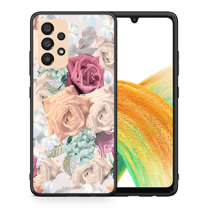 Θήκη Samsung A33 5G Bouquet Floral από τη Smartfits με σχέδιο στο πίσω μέρος και μαύρο περίβλημα | Samsung A33 5G Bouquet Floral case with colorful back and black bezels