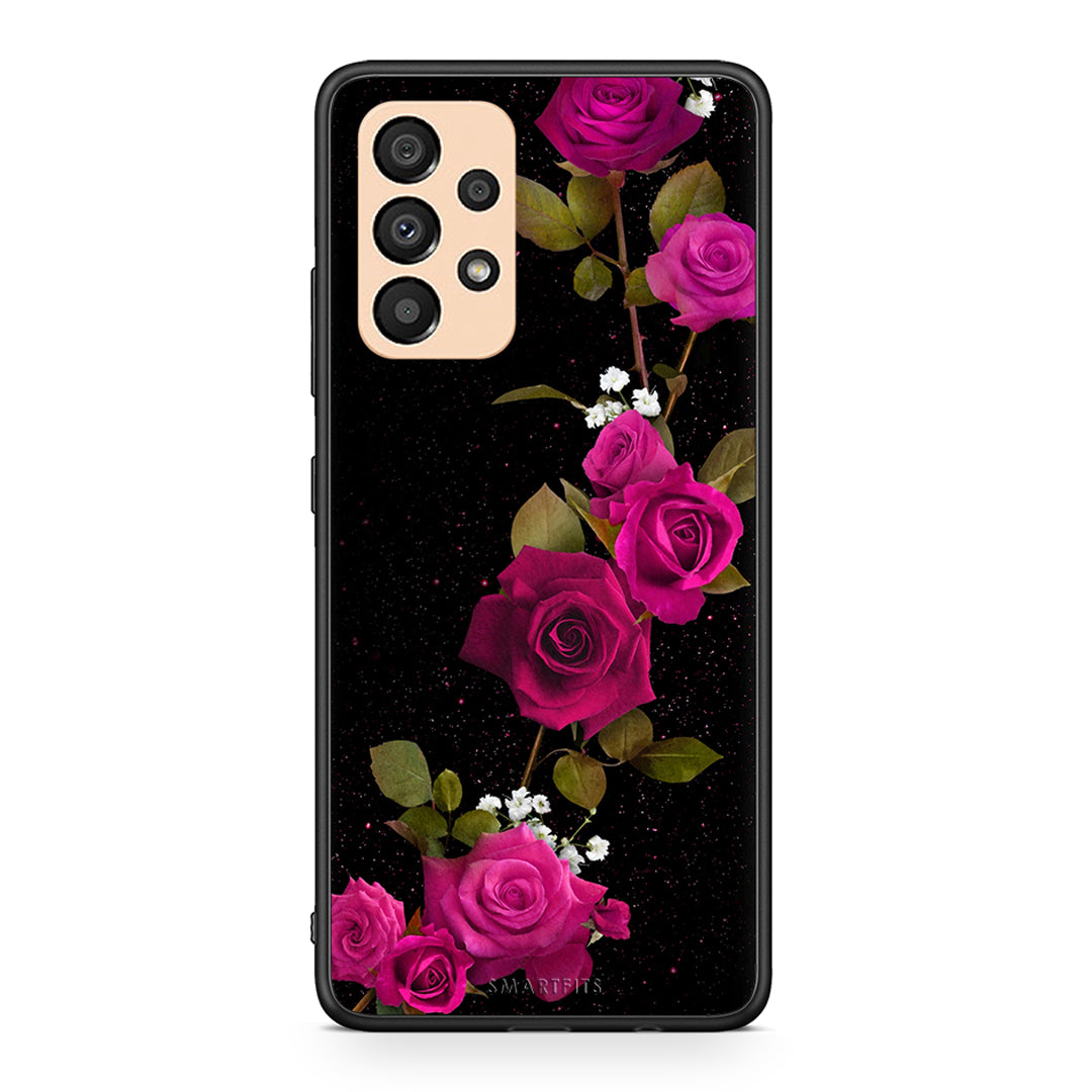 4 - Samsung A33 5G Red Roses Flower case, cover, bumper