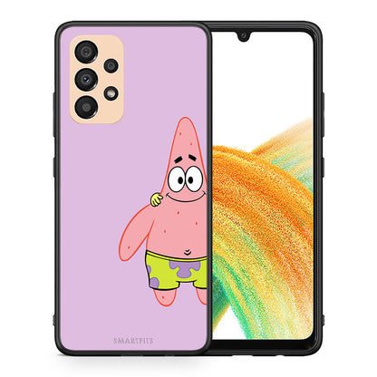 Θήκη Samsung A33 5G Friends Patrick από τη Smartfits με σχέδιο στο πίσω μέρος και μαύρο περίβλημα | Samsung A33 5G Friends Patrick case with colorful back and black bezels