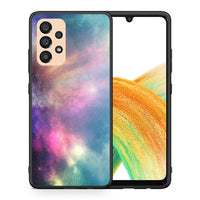 Thumbnail for Θήκη Samsung A33 5G Rainbow Galaxy από τη Smartfits με σχέδιο στο πίσω μέρος και μαύρο περίβλημα | Samsung A33 5G Rainbow Galaxy case with colorful back and black bezels