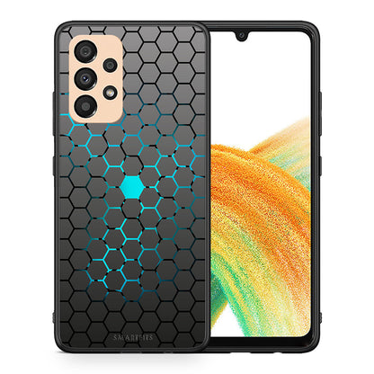 Θήκη Samsung A33 5G Hexagonal Geometric από τη Smartfits με σχέδιο στο πίσω μέρος και μαύρο περίβλημα | Samsung A33 5G Hexagonal Geometric case with colorful back and black bezels