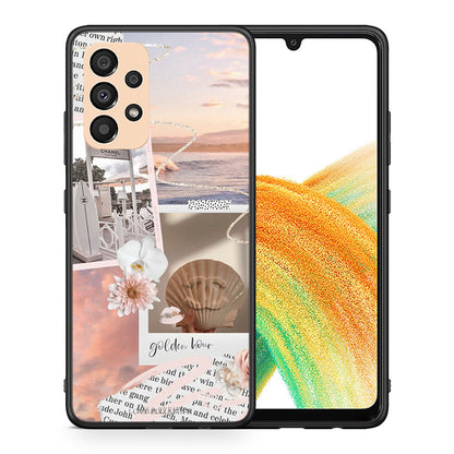 Θήκη Αγίου Βαλεντίνου Samsung A33 5G Golden Hour από τη Smartfits με σχέδιο στο πίσω μέρος και μαύρο περίβλημα | Samsung A33 5G Golden Hour case with colorful back and black bezels