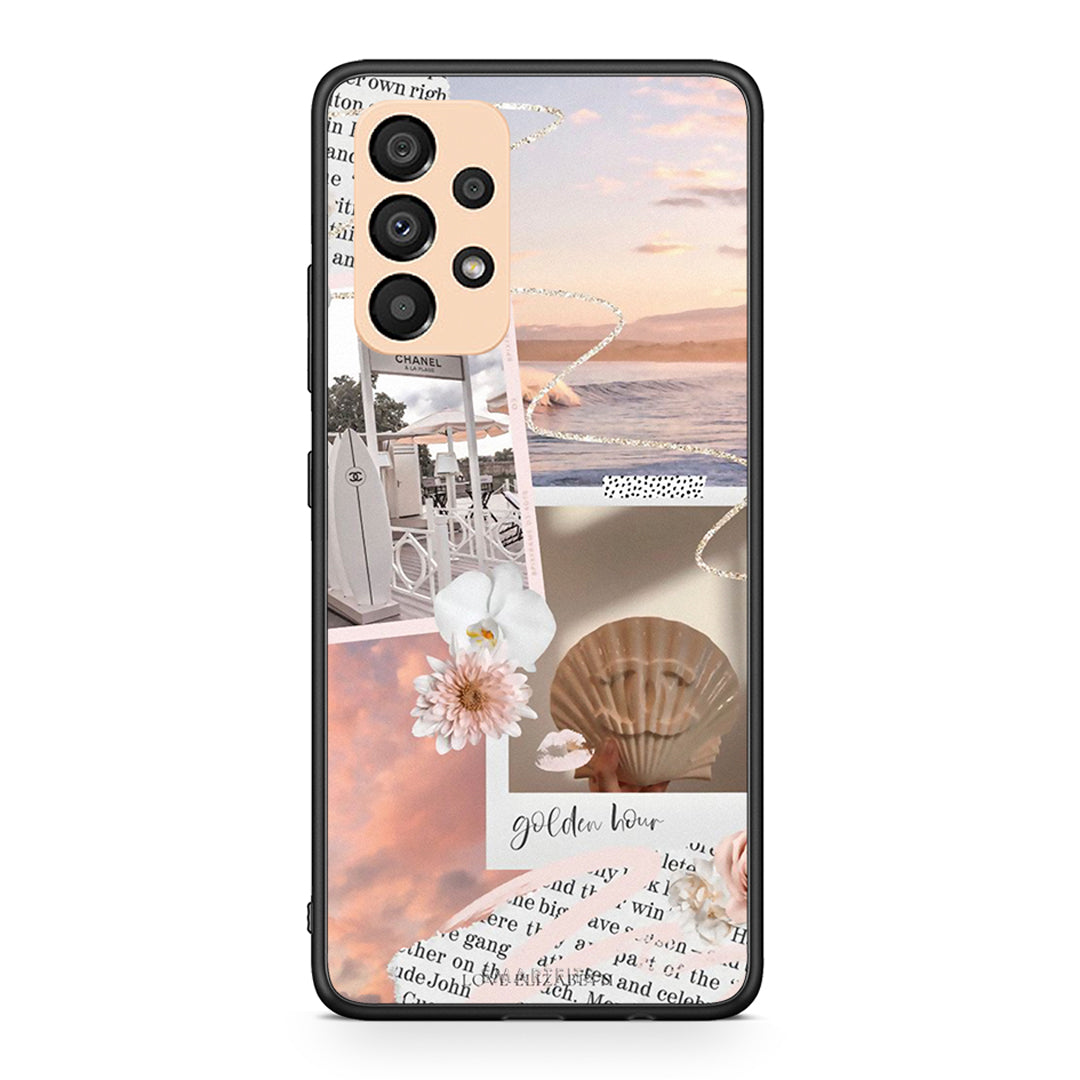 Samsung A33 5G Golden Hour Θήκη Αγίου Βαλεντίνου από τη Smartfits με σχέδιο στο πίσω μέρος και μαύρο περίβλημα | Smartphone case with colorful back and black bezels by Smartfits