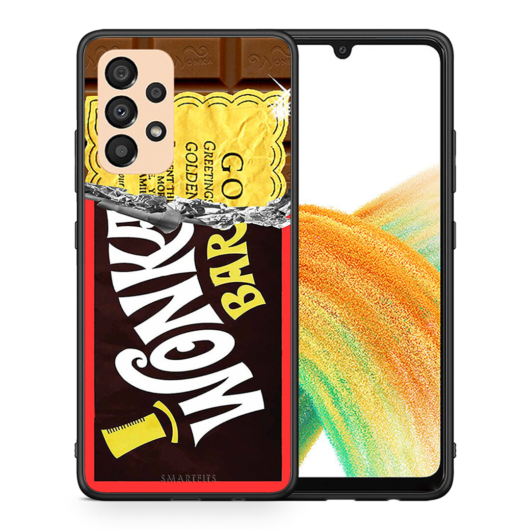 Θήκη Samsung A33 5G Golden Ticket από τη Smartfits με σχέδιο στο πίσω μέρος και μαύρο περίβλημα | Samsung A33 5G Golden Ticket case with colorful back and black bezels