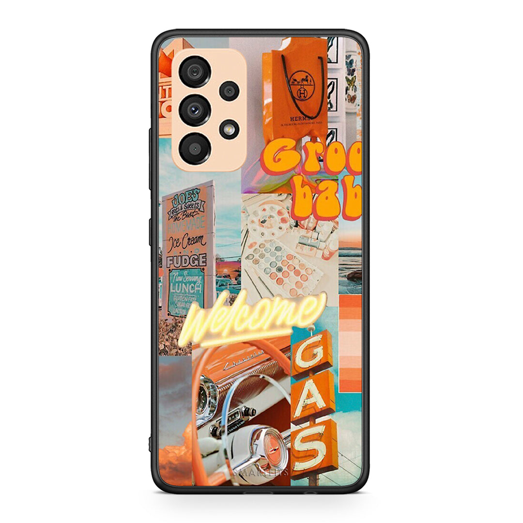 Samsung A33 5G Groovy Babe Θήκη Αγίου Βαλεντίνου από τη Smartfits με σχέδιο στο πίσω μέρος και μαύρο περίβλημα | Smartphone case with colorful back and black bezels by Smartfits