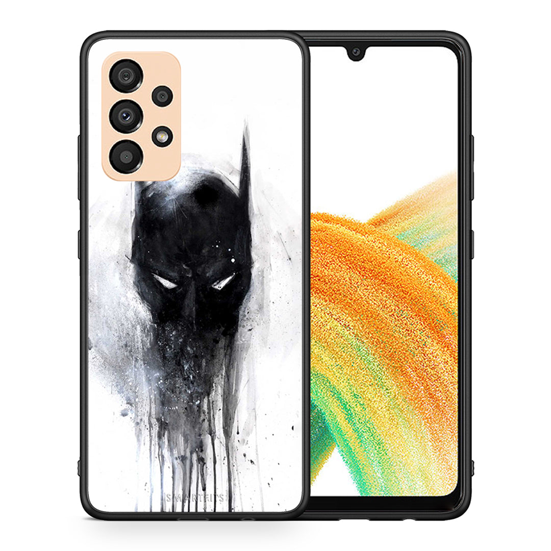 Θήκη Samsung A33 5G Paint Bat Hero από τη Smartfits με σχέδιο στο πίσω μέρος και μαύρο περίβλημα | Samsung A33 5G Paint Bat Hero case with colorful back and black bezels