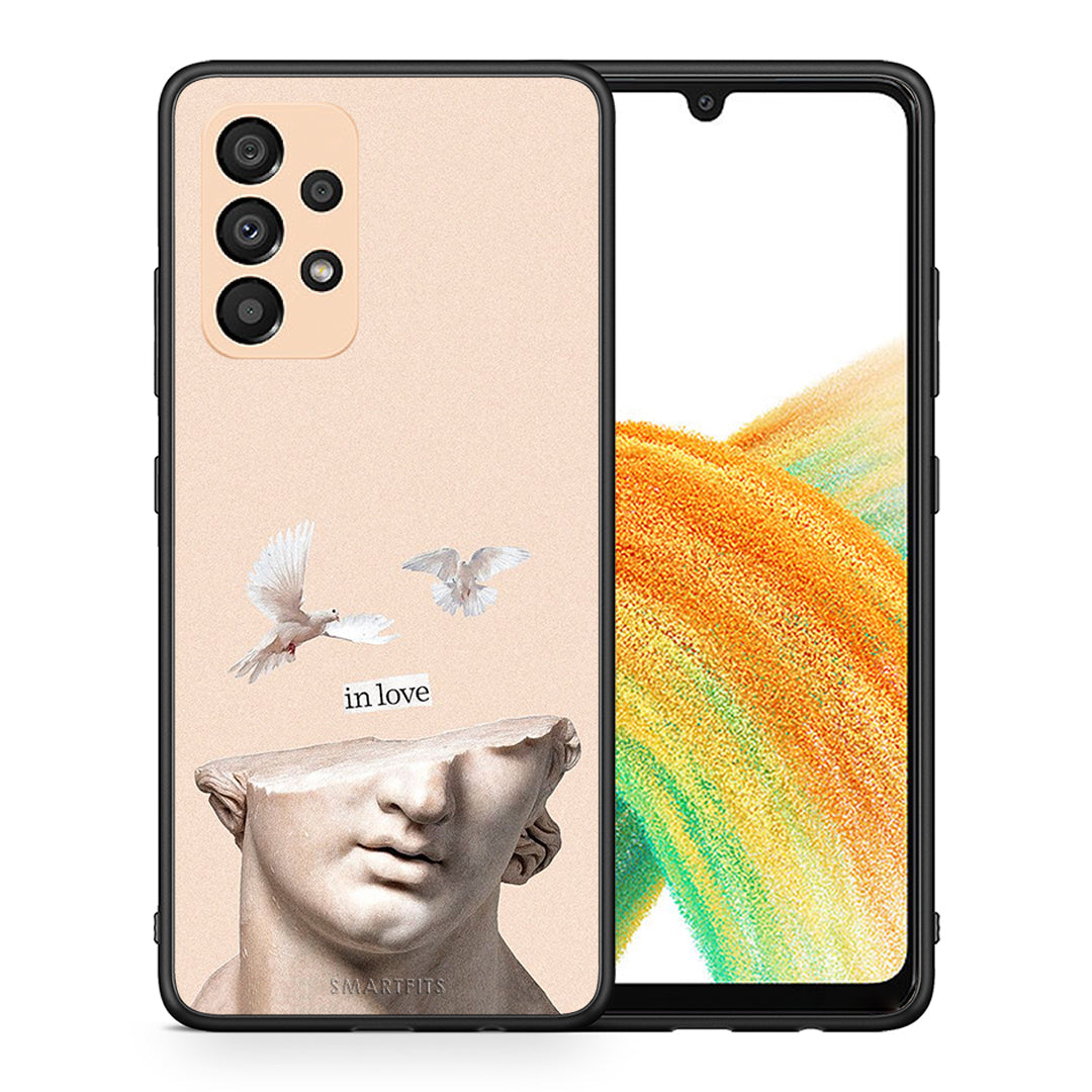 Θήκη Samsung A33 5G In Love από τη Smartfits με σχέδιο στο πίσω μέρος και μαύρο περίβλημα | Samsung A33 5G In Love case with colorful back and black bezels