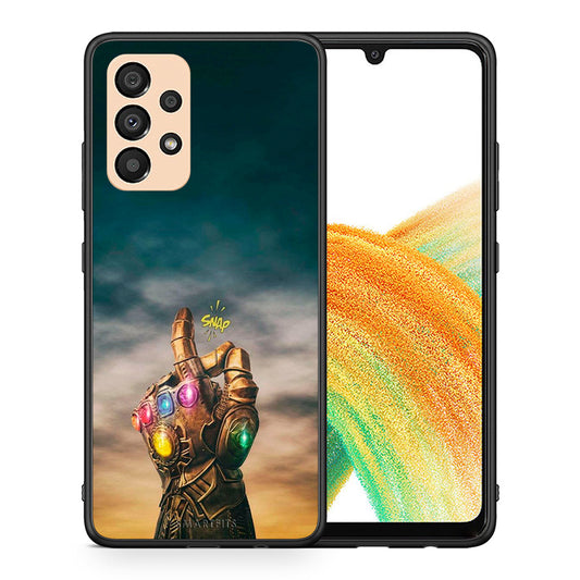 Θήκη Samsung A33 5G Infinity Snap από τη Smartfits με σχέδιο στο πίσω μέρος και μαύρο περίβλημα | Samsung A33 5G Infinity Snap case with colorful back and black bezels