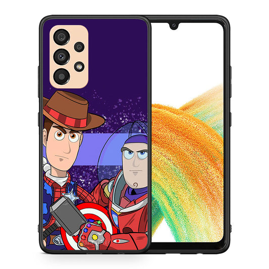 Θήκη Samsung A33 5G Infinity Story από τη Smartfits με σχέδιο στο πίσω μέρος και μαύρο περίβλημα | Samsung A33 5G Infinity Story case with colorful back and black bezels