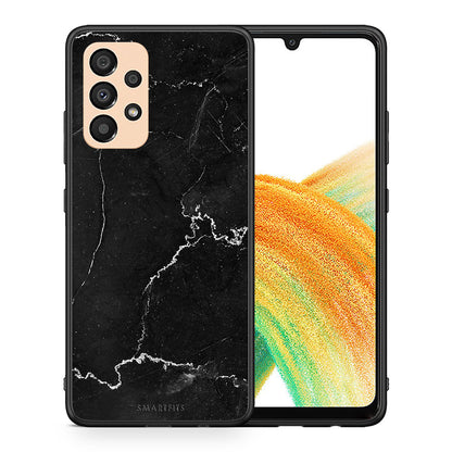 Θήκη Samsung A33 5G Marble Black από τη Smartfits με σχέδιο στο πίσω μέρος και μαύρο περίβλημα | Samsung A33 5G Marble Black case with colorful back and black bezels